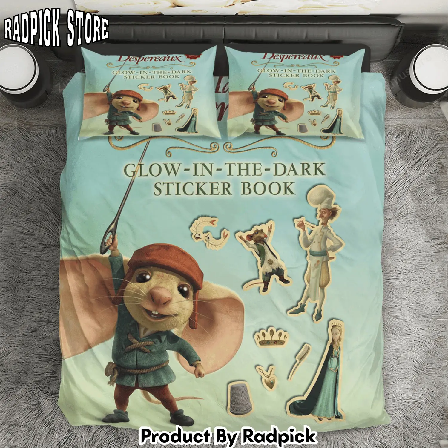 Radpick the tale of despereaux poster 6 3pcs 3pcs bedding set duvet cover and pillow cases gift for fan rp327891